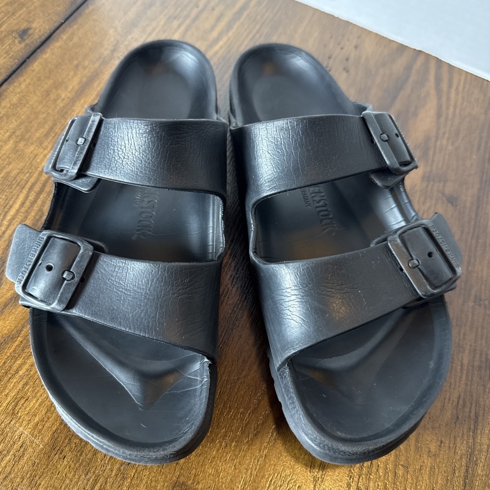 Birkenstock Unisex Black Arizona Essentials EVA Buckle Sandals 41 L10 M8